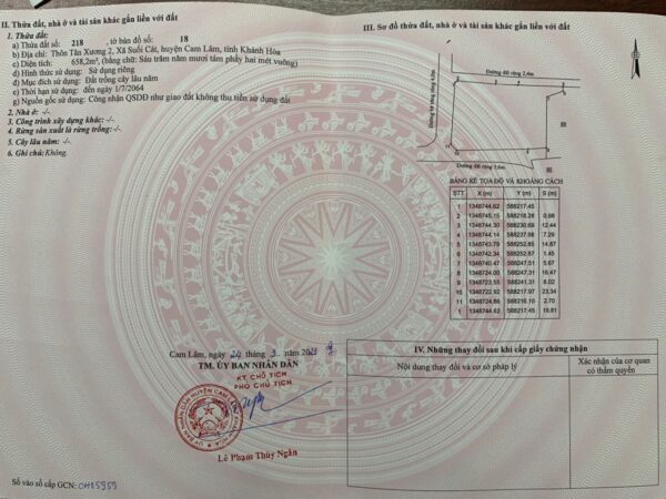 Bán Lô Đất 1.630m² Tại Tân Xương, Suối Cát – Cách Chợ 200m, Giá Chỉ 6,5 Triệu/m² - Hình ảnh 3