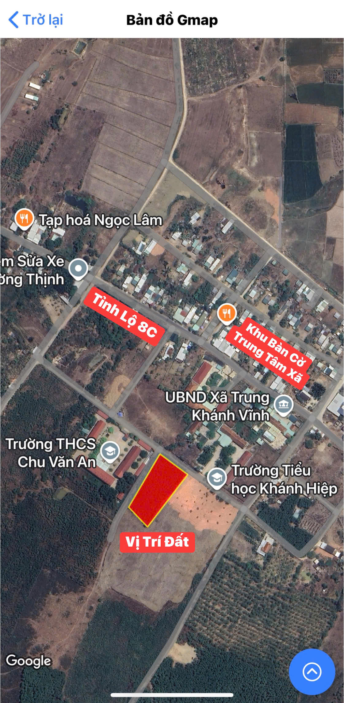 Lô Đất VÀNG 3413m2 (3198.6m2 Thổ Cư) - Giá Chỉ 3Tỷ5 - 2 Mặt Tiền TRUNG TÂM Trung Khánh Vĩnh, Khánh Hoà - Hình ảnh 1