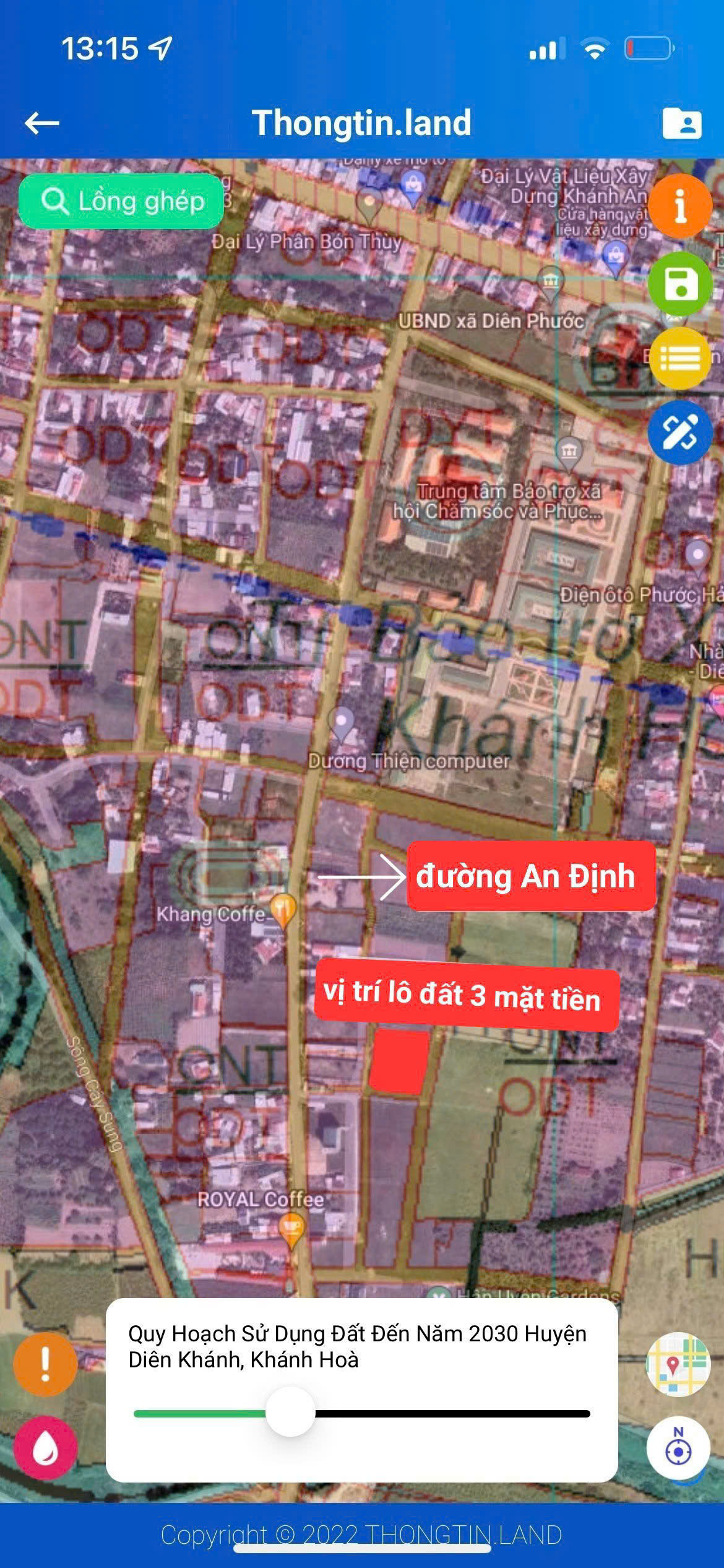 Bán Lô Đất 3 Mặt Tiền Đường - Giá 7,8 Tỷ - 3117,3m2 Tại Diên Phước, Diên Khánh - Hình ảnh 2