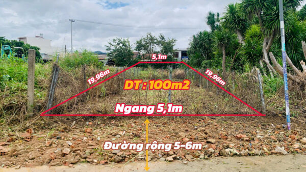 Bán Đất Nền Diên Toàn, Diên Khánh - Giá 1 tỷ 679 - 100m² Thổ Cư, Đường Ô Tô Rộng - Hình ảnh 5