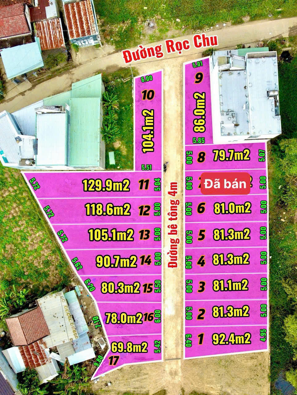 Bán Đất Nền Thổ Cư Diên Điền, Diên Khánh - Sổ Hồng Riêng (79-129m²) - Giá từ 11 – 13 triệu/m² - Ảnh 3