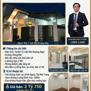 Nhà Mái Thái 2 Mặt Tiền Đẹp Tại Xuân Lạc, Vĩnh Ngọc, Phường Tây Nha Trang